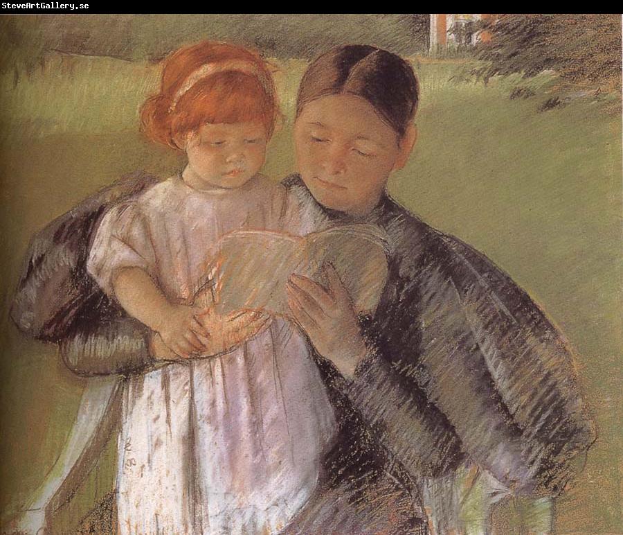 Mary Cassatt Betweenmaid reading for little girl